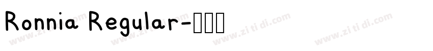Ronnia Regular字体转换